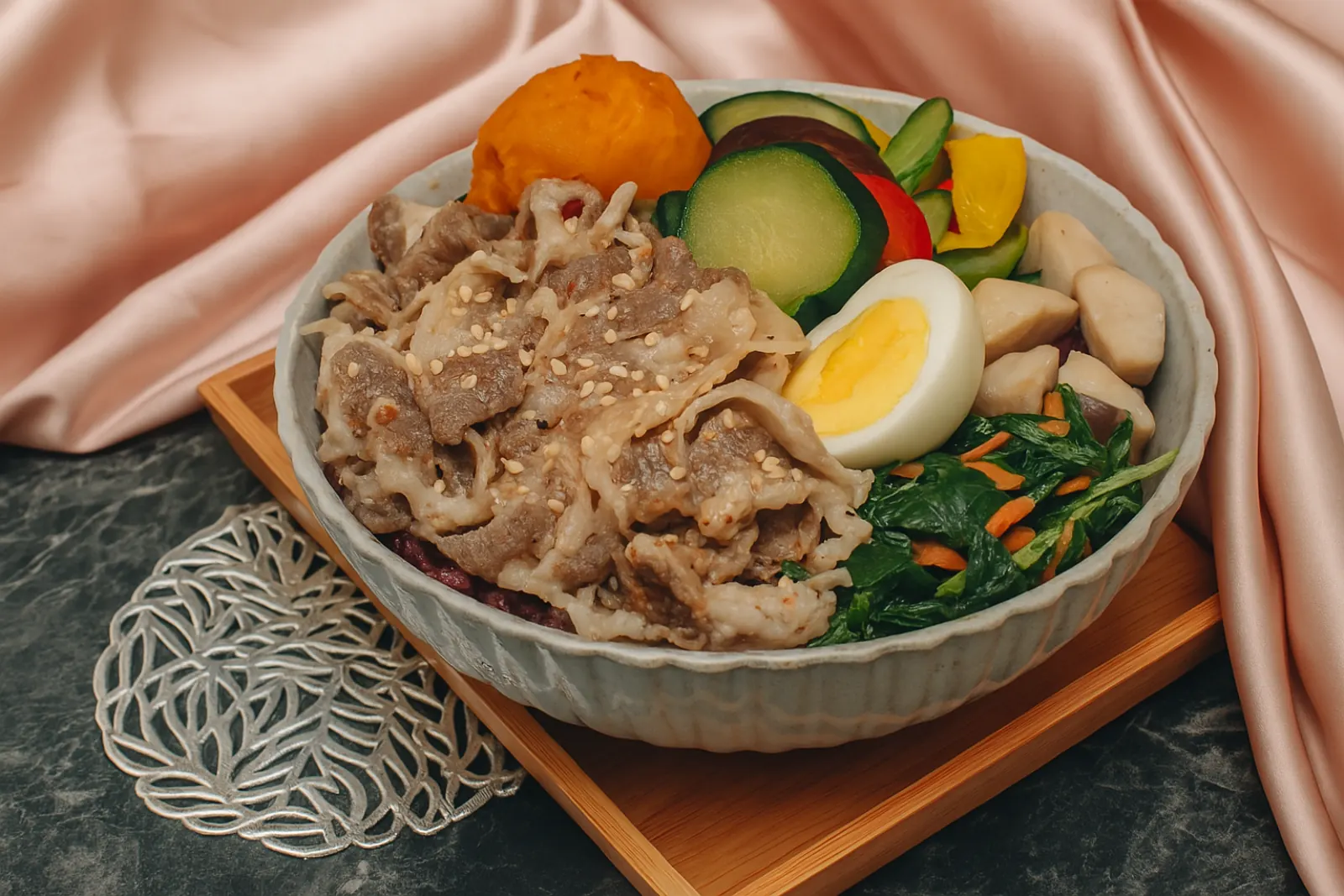 溫拌胡麻牛餐盒